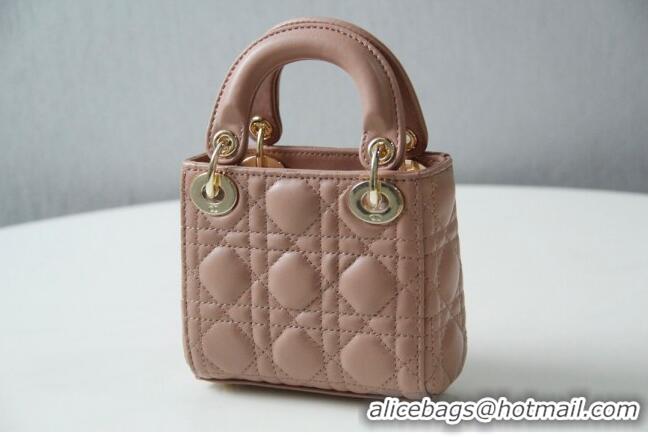 Traditional Specials Dior Micro Lady Dior Bag in Cannage Lambskin CD2821 Apricot 2023