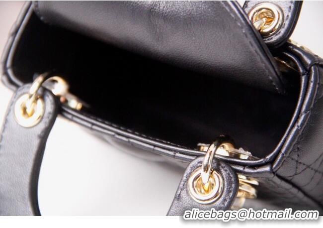 Well Crafted Dior Micro Lady Dior Bag in Cannage Lambskin CD2821 Black 2023