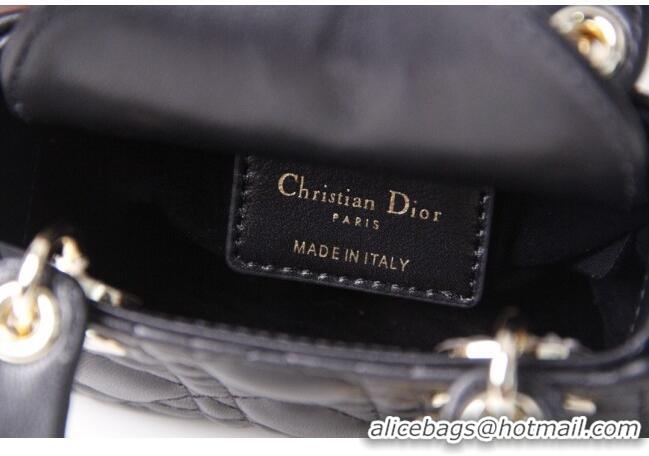 Well Crafted Dior Micro Lady Dior Bag in Cannage Lambskin CD2821 Black 2023