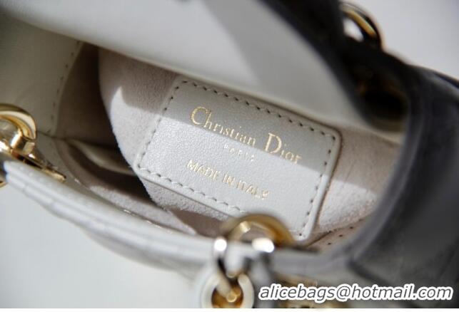 Good Product Dior Micro Lady Dior Bag in Cannage Lambskin CD2821 White 2023