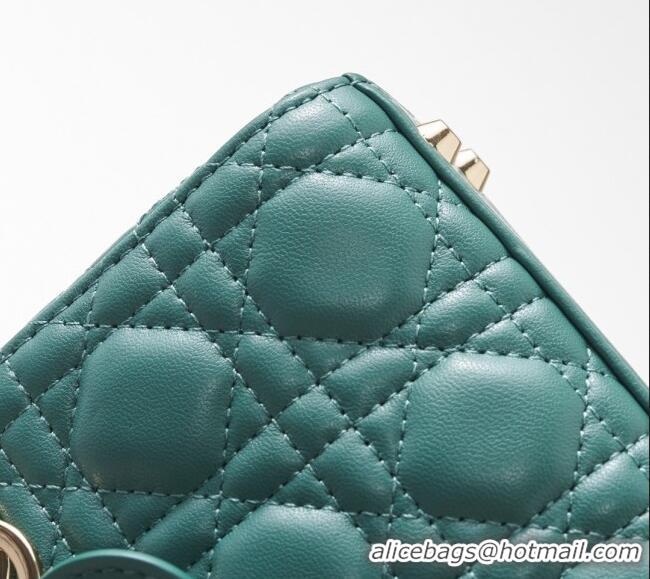 Top Grade Dior Micro Lady Dior Bag in Cannage Lambskin CD2821 Green 2023