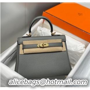 Top Quality Hermes Kelly Mini Bag 20cm in Togo Calfskin H20 Cloud Grey 2023