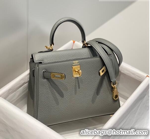 Top Quality Hermes Kelly Mini Bag 20cm in Togo Calfskin H20 Cloud Grey 2023