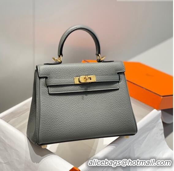 Top Quality Hermes Kelly Mini Bag 20cm in Togo Calfskin H20 Cloud Grey 2023