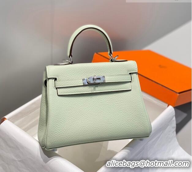 Traditional Specials Hermes Kelly Mini Bag 20cm in Togo Calfskin H20 Bubble Green 2023