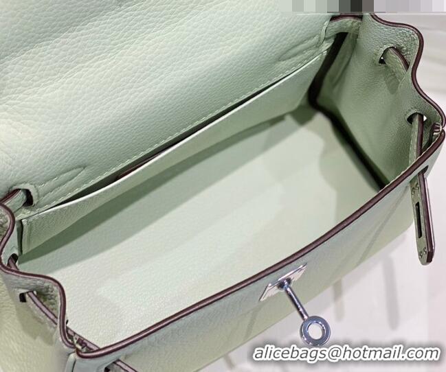 Traditional Specials Hermes Kelly Mini Bag 20cm in Togo Calfskin H20 Bubble Green 2023