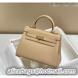 Unique Discount Hermes Kelly Mini Bag 20cm in Togo Calfskin H20 Coat Beige 2023