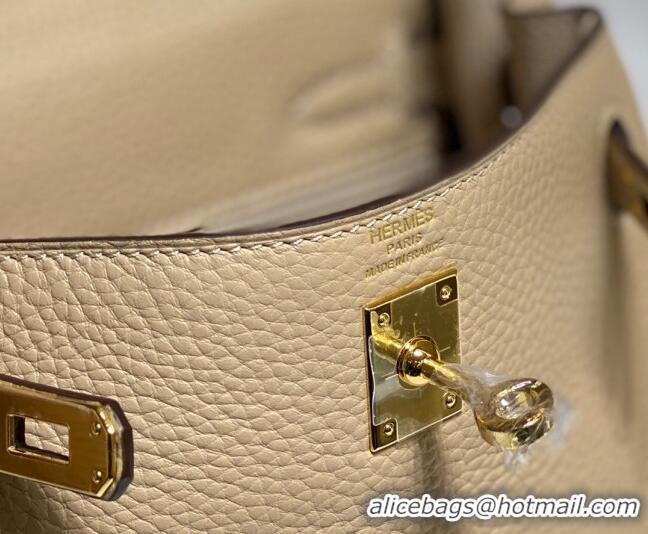 Unique Discount Hermes Kelly Mini Bag 20cm in Togo Calfskin H20 Coat Beige 2023