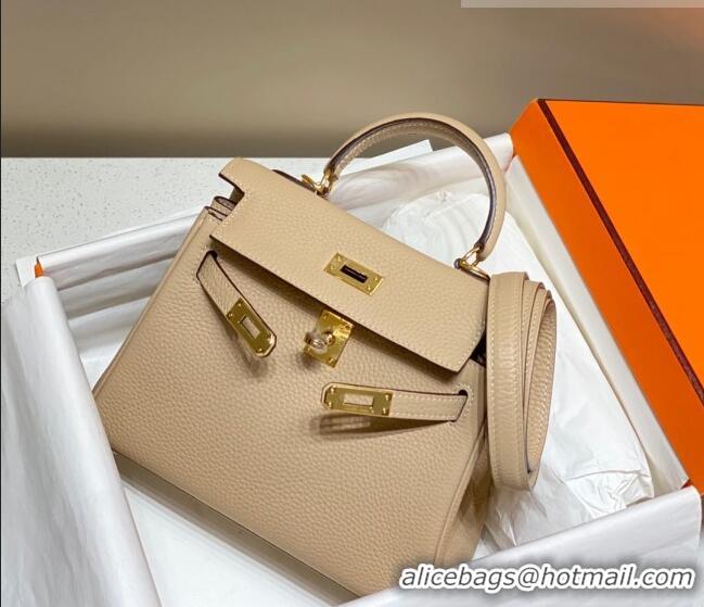 Unique Discount Hermes Kelly Mini Bag 20cm in Togo Calfskin H20 Coat Beige 2023