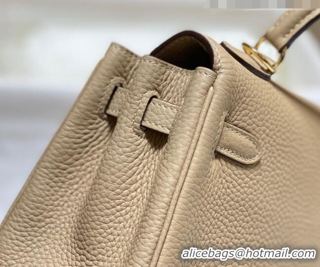 Unique Discount Hermes Kelly Mini Bag 20cm in Togo Calfskin H20 Coat Beige 2023