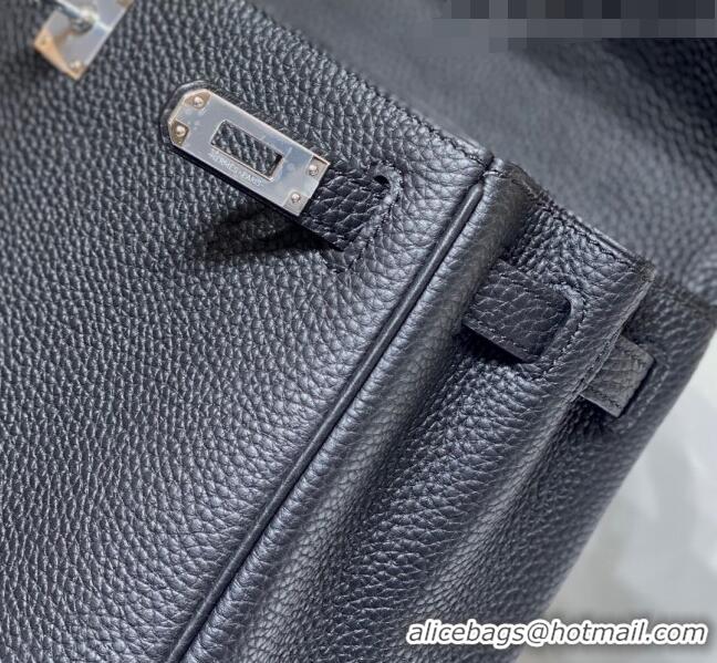 Famous Brand Hermes Kelly Bag in Togo Calfskin 25/28/32cm Black/Silver 2023