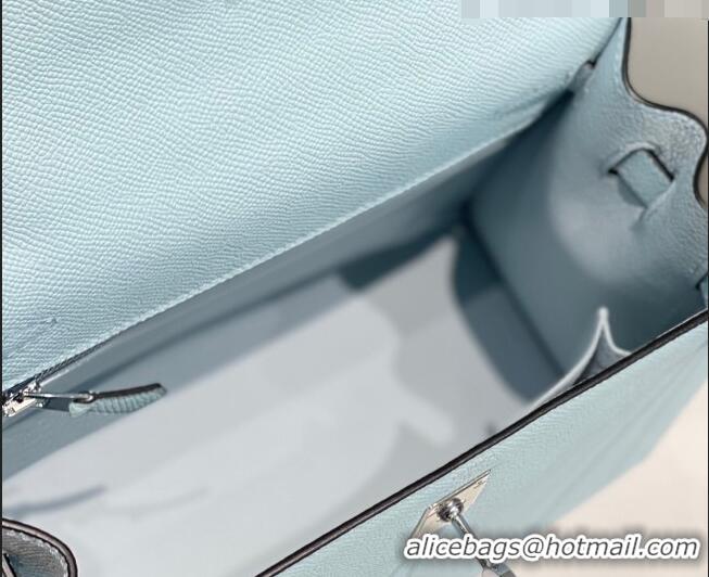 Trendy Design Hermes Epsom Kelly Bag 25cm/28cm in Calfskin Leather H25 Grail Blue/Silver 2023