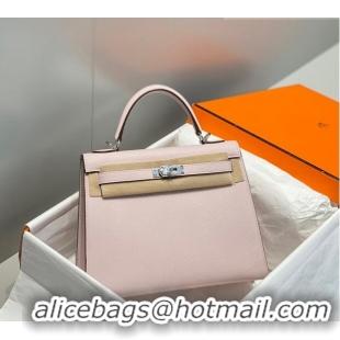 Super Quality Hermes Epsom Kelly Bag 25cm/28cm in Calfskin Leather Dreamy H25 Purple/Silver 2023