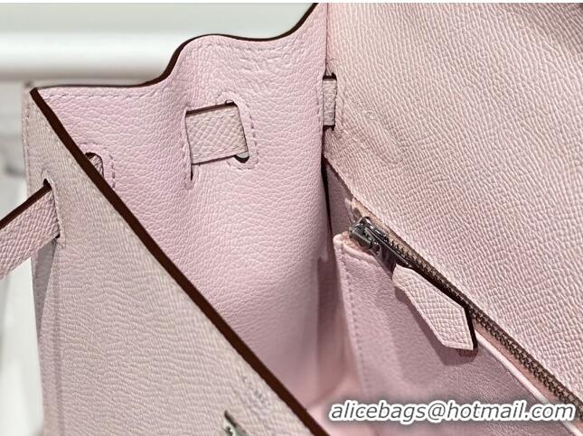 Super Quality Hermes Epsom Kelly Bag 25cm/28cm in Calfskin Leather Dreamy H25 Purple/Silver 2023