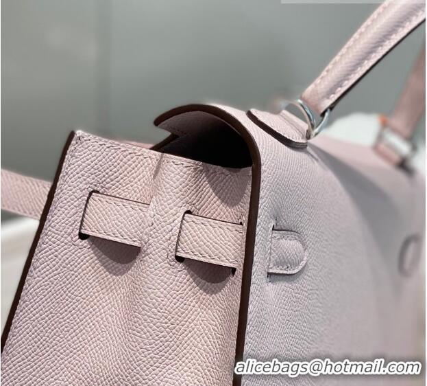 Super Quality Hermes Epsom Kelly Bag 25cm/28cm in Calfskin Leather Dreamy H25 Purple/Silver 2023