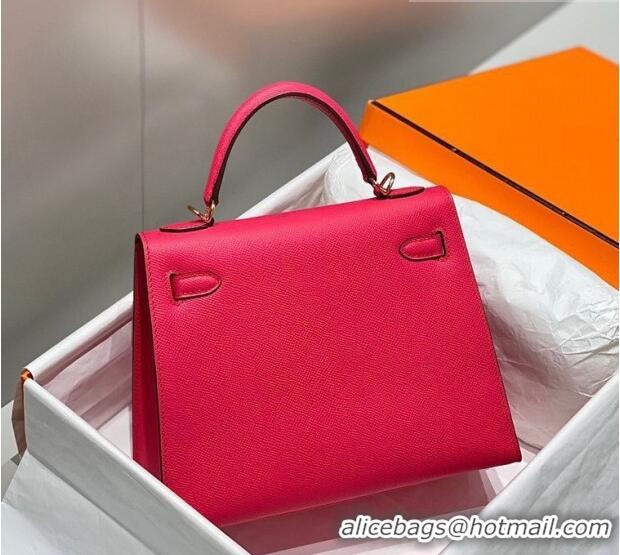 Good Product Hermes Epsom Kelly Bag 25cm/28cm in Calfskin Leather H25 Acme Pink/Gold 2023