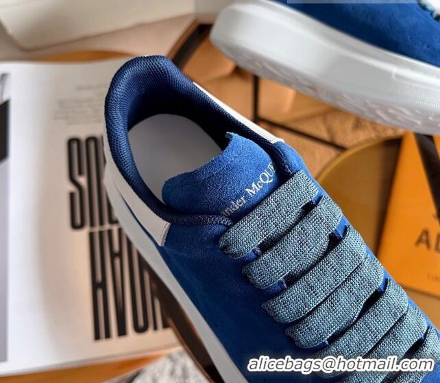 Good Product Alexander McQueen Oversized Sneakers in Blue Suede 228117