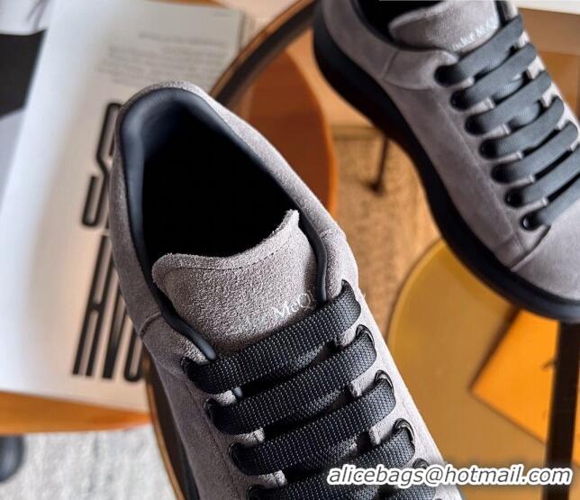 Low Cost Alexander McQueen Oversized Sneakers in Suede Grey/Black 228120