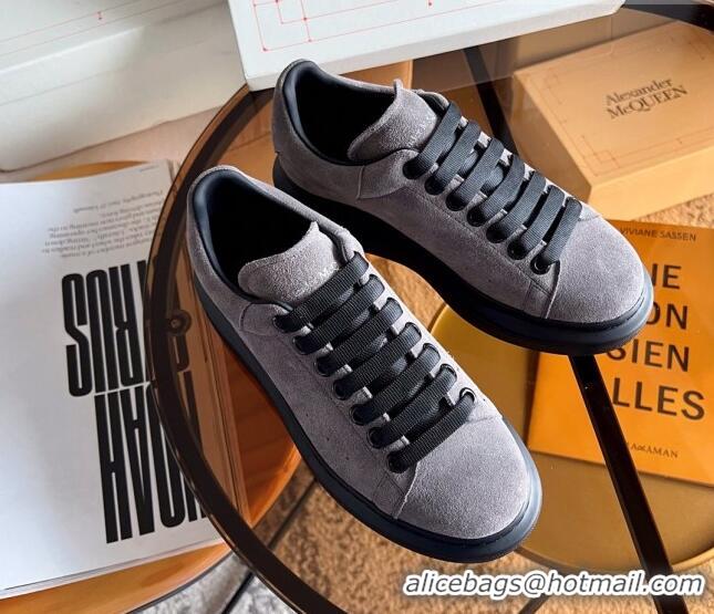 Low Cost Alexander McQueen Oversized Sneakers in Suede Grey/Black 228120