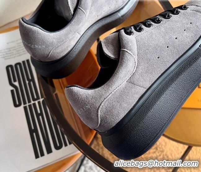 Low Cost Alexander McQueen Oversized Sneakers in Suede Grey/Black 228120