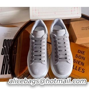 Big Discount Alexander McQueen Oversized Sneakers in Suede Grey/White 0228121