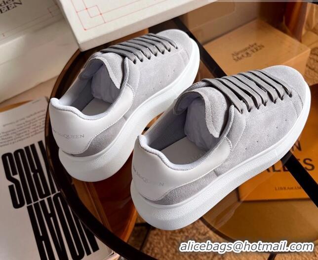 Big Discount Alexander McQueen Oversized Sneakers in Suede Grey/White 0228121