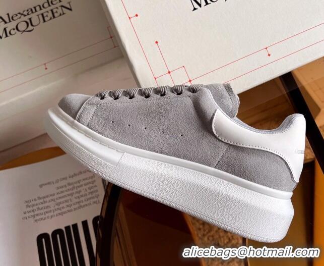 Big Discount Alexander McQueen Oversized Sneakers in Suede Grey/White 0228121