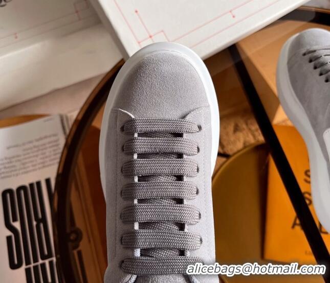 Big Discount Alexander McQueen Oversized Sneakers in Suede Grey/White 0228121