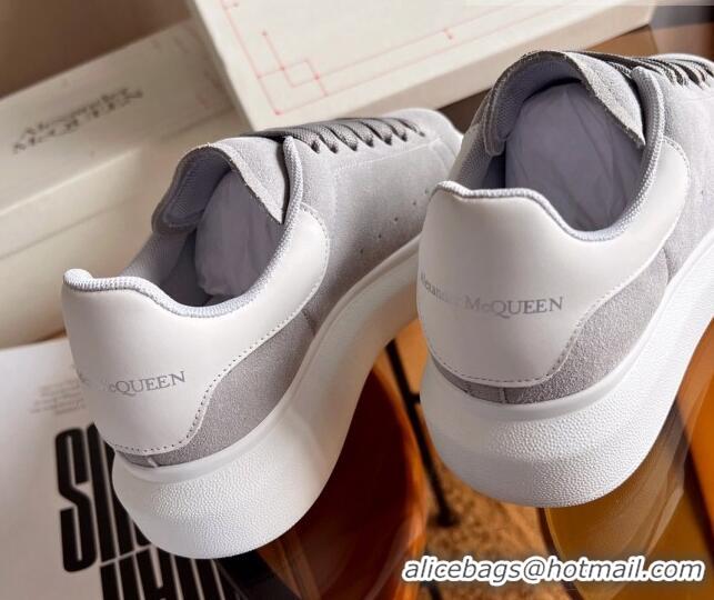 Big Discount Alexander McQueen Oversized Sneakers in Suede Grey/White 0228121