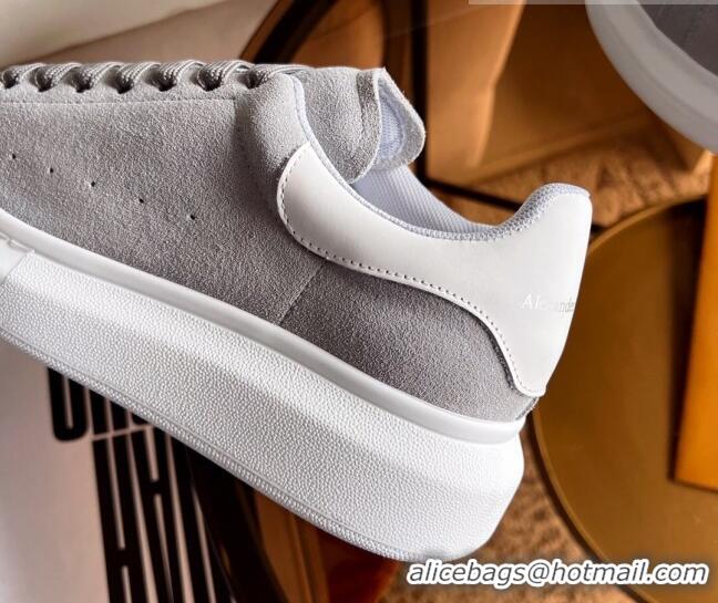 Big Discount Alexander McQueen Oversized Sneakers in Suede Grey/White 0228121