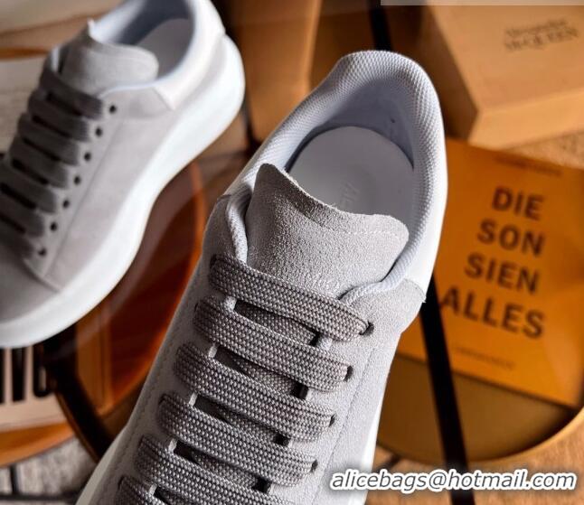 Big Discount Alexander McQueen Oversized Sneakers in Suede Grey/White 0228121