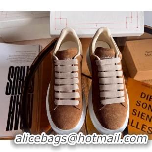 Good Product Alexander McQueen Oversized Sneakers in Brown Suede 0228122