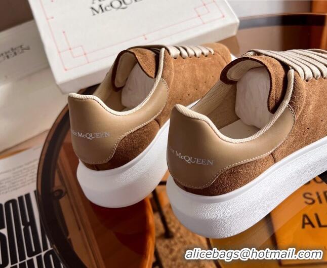 Good Product Alexander McQueen Oversized Sneakers in Brown Suede 0228122