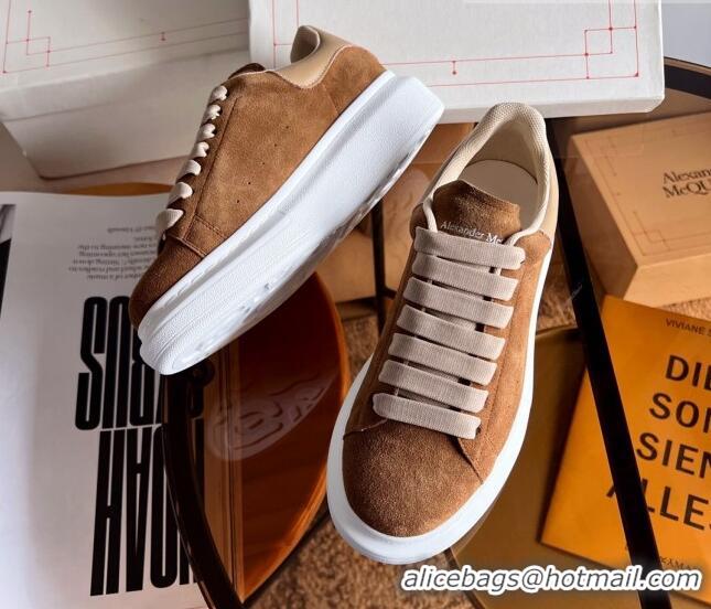 Good Product Alexander McQueen Oversized Sneakers in Brown Suede 0228122