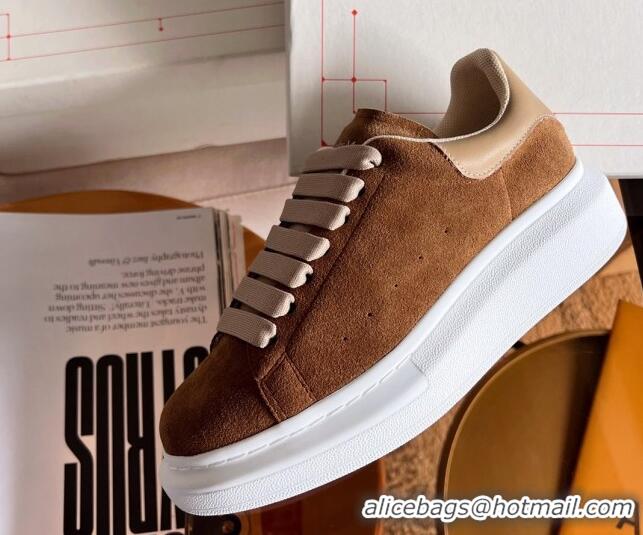 Good Product Alexander McQueen Oversized Sneakers in Brown Suede 0228122