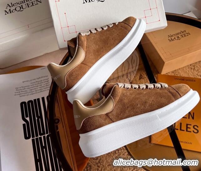 Good Product Alexander McQueen Oversized Sneakers in Brown Suede 0228122