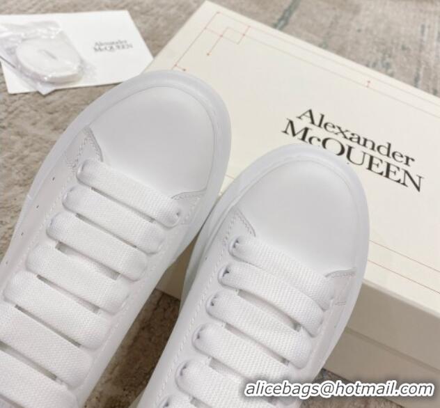 Purchase Alexander McQueen Oversized Sneakers with Stone-embossed Heel White/Rose Gold 614084