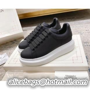 Lower Price Alexander McQueen Oversized Sneakers with Calf Leather Heel White/Black 614107