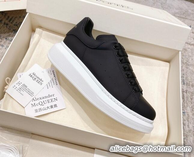 Lower Price Alexander McQueen Oversized Sneakers with Calf Leather Heel White/Black 614107