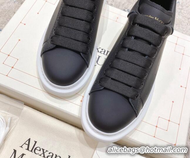 Lower Price Alexander McQueen Oversized Sneakers with Calf Leather Heel White/Black 614107