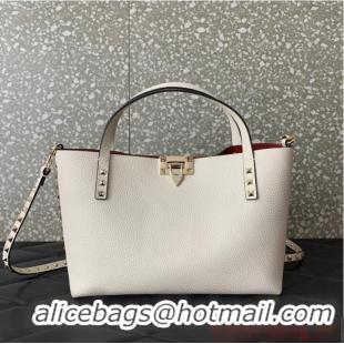 Famous Brand VALENTINO grain calfskin leather bag 0044 white