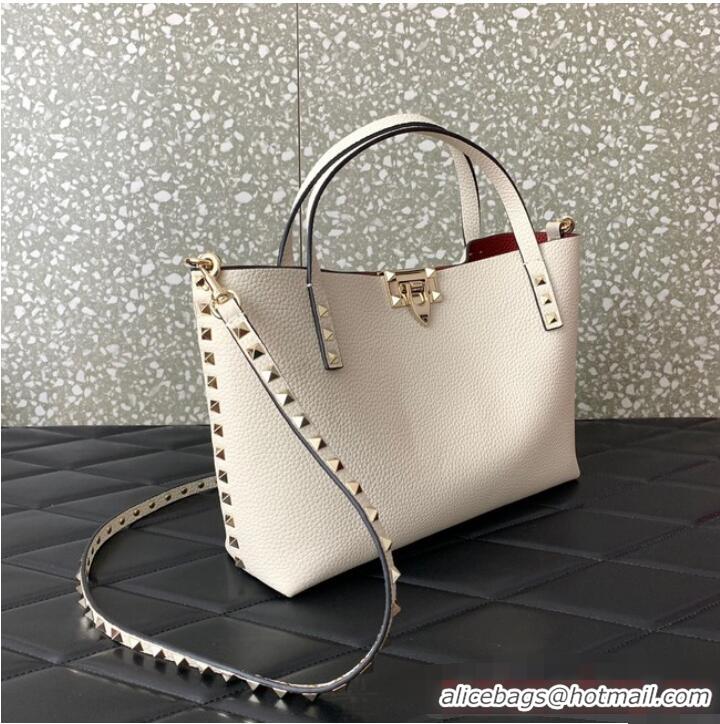 Famous Brand VALENTINO grain calfskin leather bag 0044 white