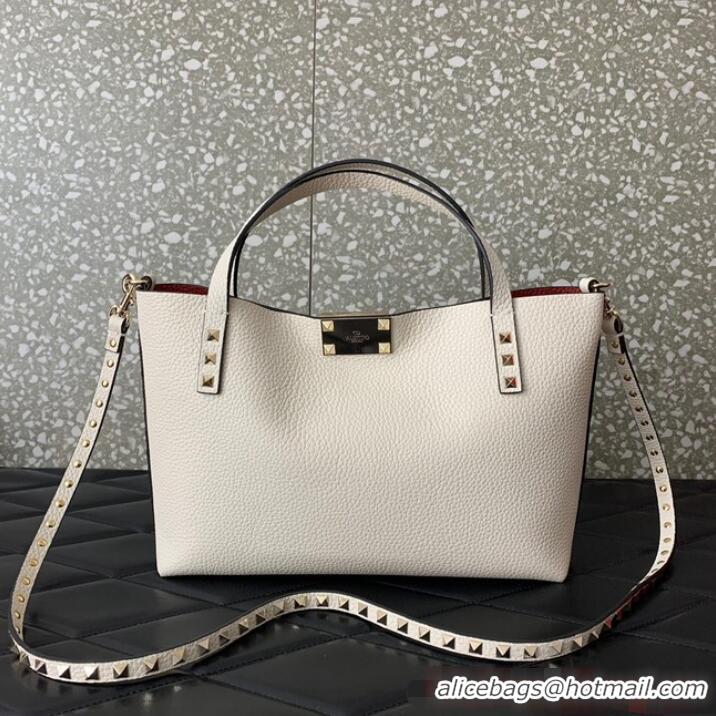 Famous Brand VALENTINO grain calfskin leather bag 0044 white