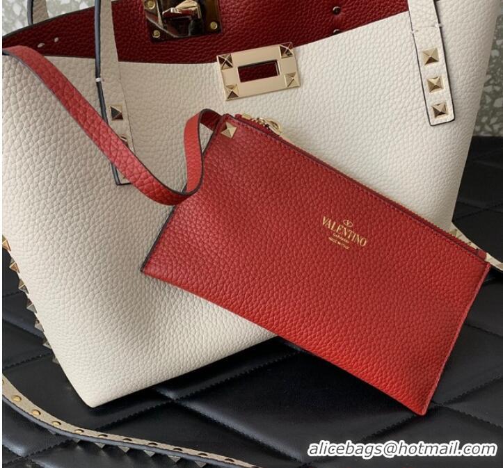 Famous Brand VALENTINO grain calfskin leather bag 0044 white