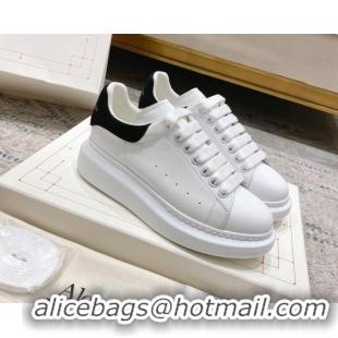 Big Discount Alexander McQueen Oversized Sneakers with Suede Heel White/Black 614110