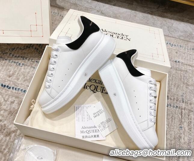 Big Discount Alexander McQueen Oversized Sneakers with Suede Heel White/Black 614110