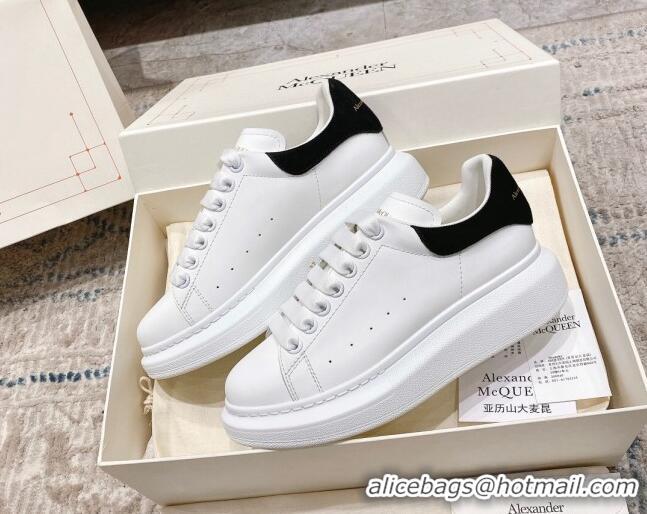 Big Discount Alexander McQueen Oversized Sneakers with Suede Heel White/Black 614110