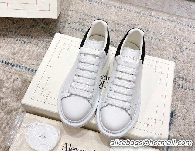 Big Discount Alexander McQueen Oversized Sneakers with Suede Heel White/Black 614110