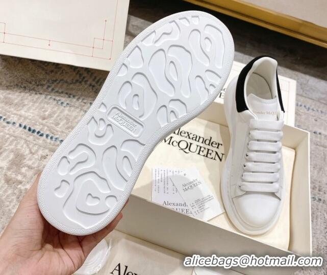 Big Discount Alexander McQueen Oversized Sneakers with Suede Heel White/Black 614110