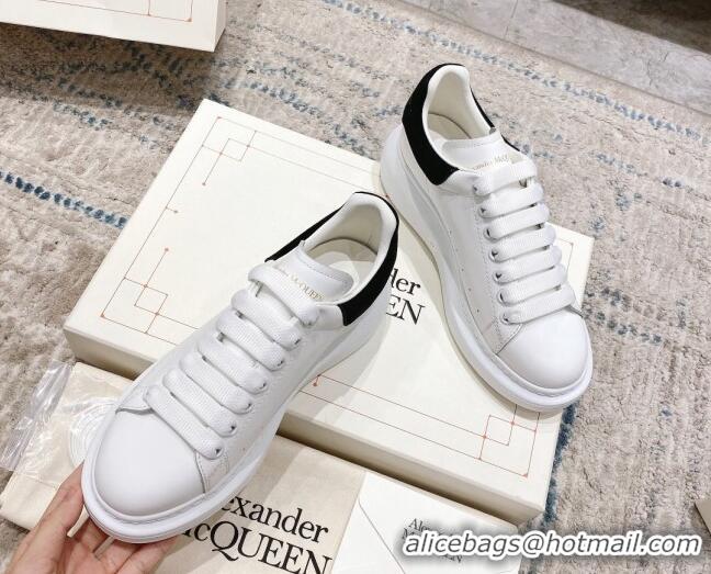 Big Discount Alexander McQueen Oversized Sneakers with Suede Heel White/Black 614110